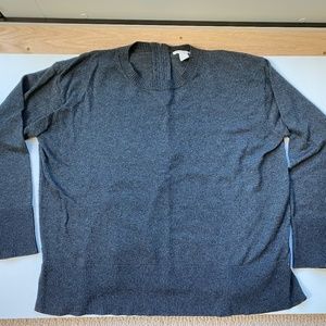Grey Cozy Sweater with Zipper Accent - L H&M